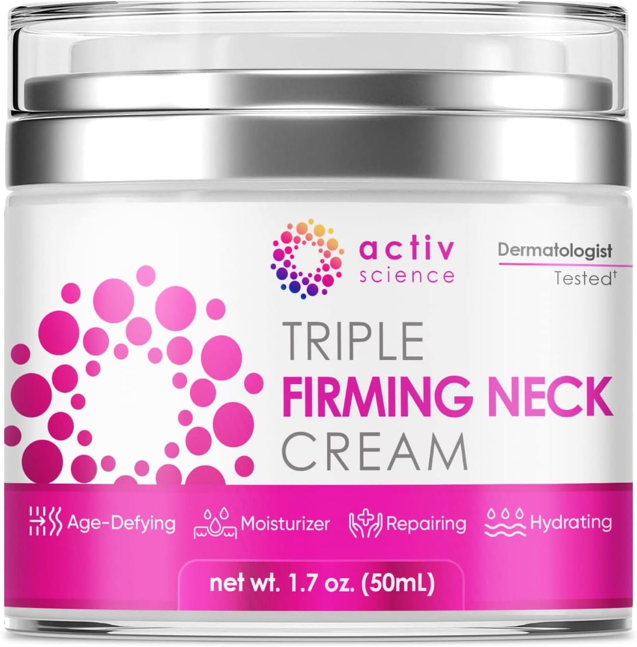 ActivScience Neck Firming Cream 1.7 fluid ounce jar front view