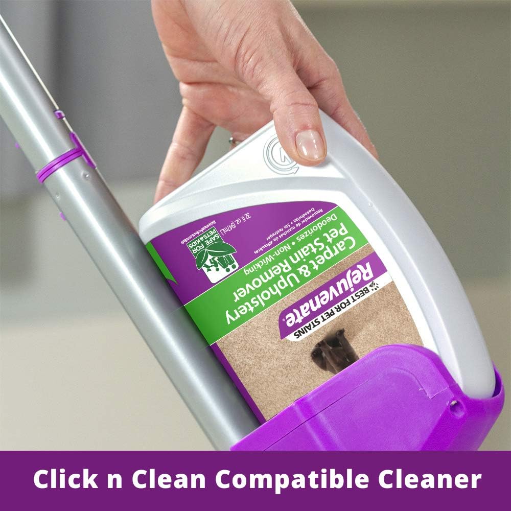 Bio enzymatic formula pet odor eliminator spraying on living room rug