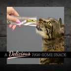 Fussie Cat treat packaging nutritional information