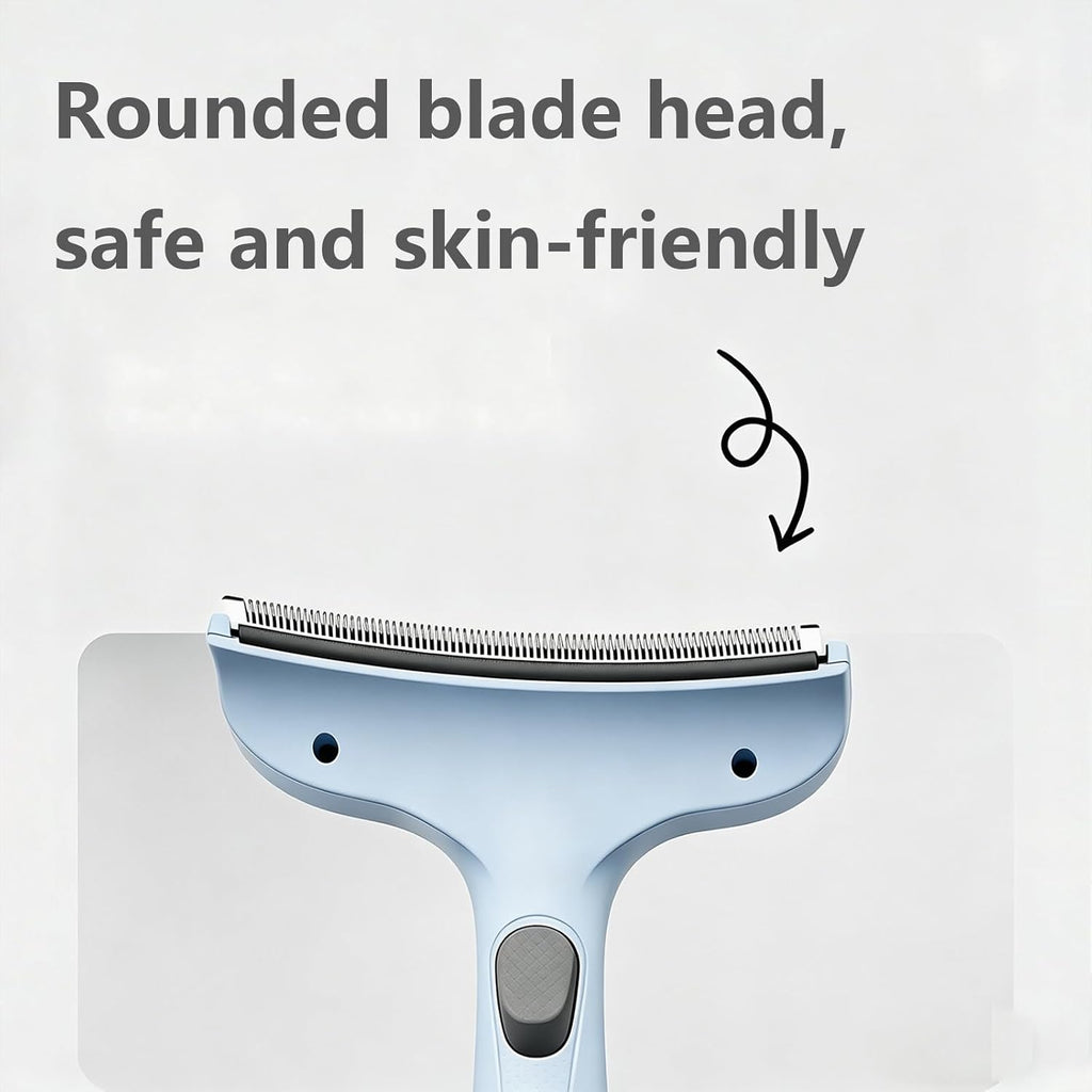 Friederich pet hair remover brush ergonomic non slip handle close up view