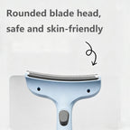 Friederich pet hair remover brush ergonomic non slip handle close up view