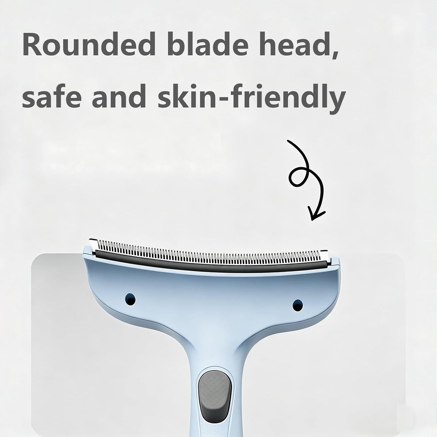 Friederich pet hair remover brush ergonomic non slip handle close up view