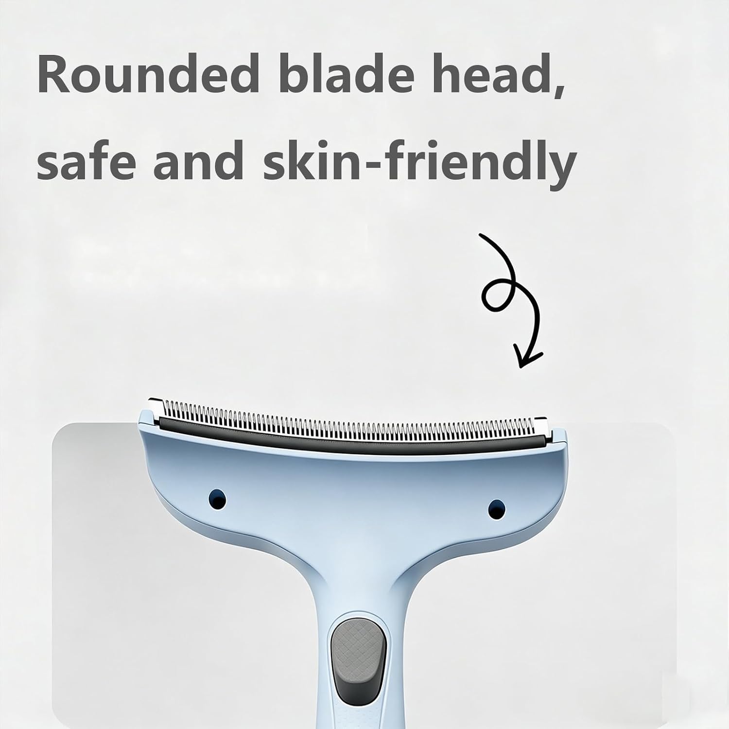 Friederich pet hair remover brush ergonomic non slip handle close up view