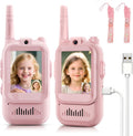 Yussbcu video walkie talkies for kids front view showing color screens