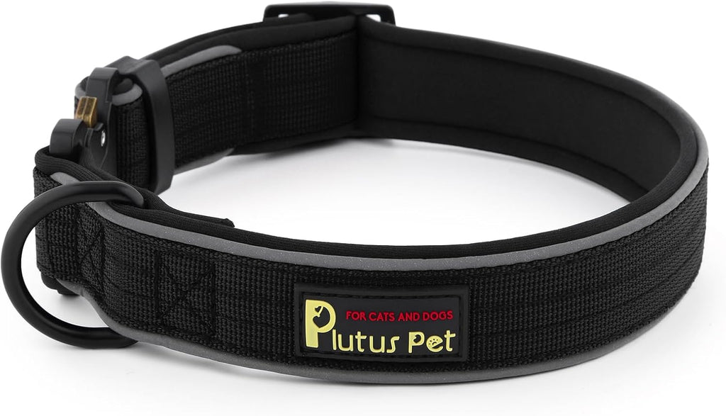 Plutus Pet Tactical Dog Collar, Reflective, Adjustable Heavy Duty Dog Collar, Soft Padded and Comfortable, for Small Medium and Large Dogs (Ranger Green, L) - Image 8