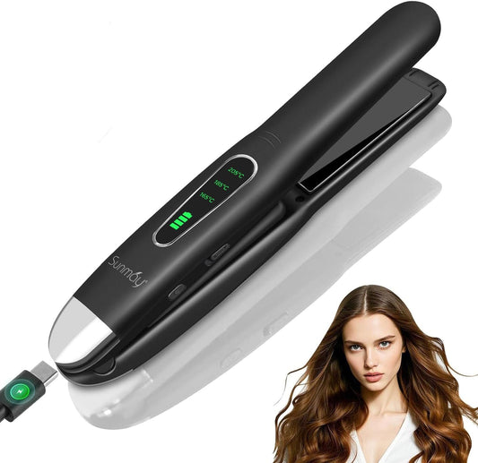 Sunmay cordless titanium hair straightener front view