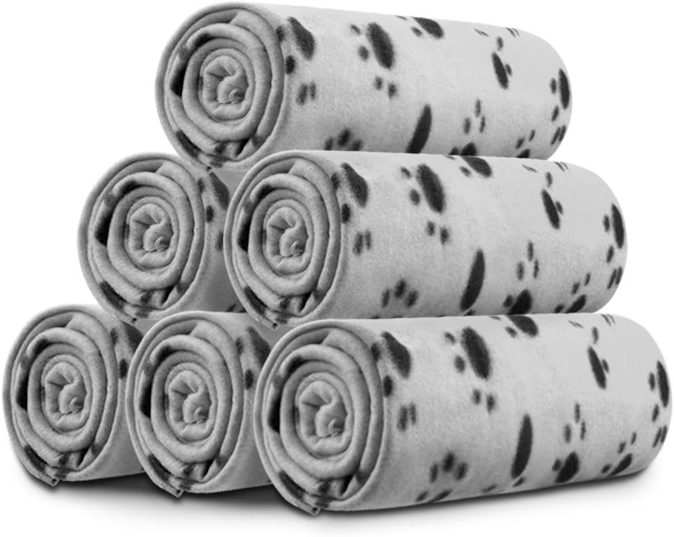 Comsmart Dog Blankets for Small Dogs, 6 Pack Puppy Blanket Cute Paw Print Pet Blanket for Dog, Puppy, Cat, Kitten, 24x28 inches - Image 10