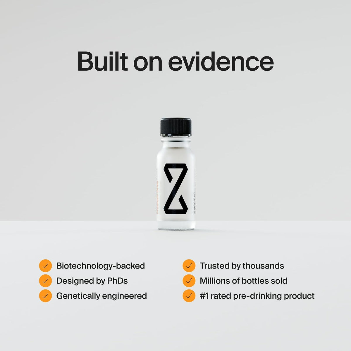 ZBiotics Pre-Alcohol Probiotic Drink brand logo display.