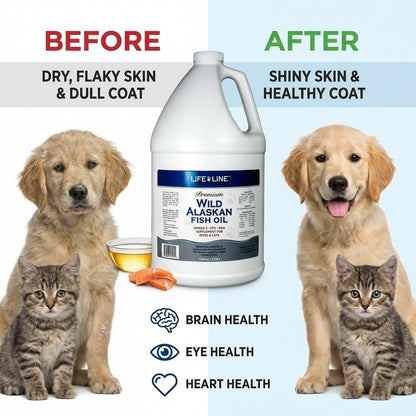 Life Line wild pollock and salmon oil for multi pet families