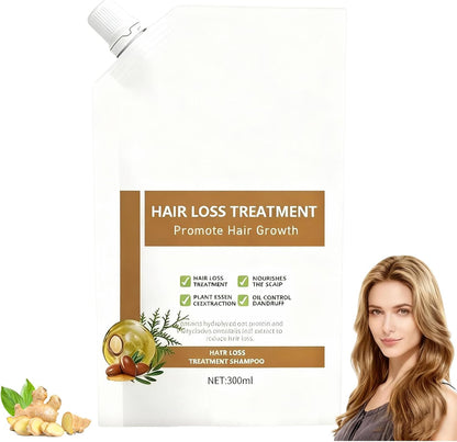 Ciirvoe anti hair fall shampoo front view pouch packaging with dispensing cap for women hair loss treatment