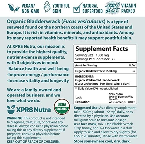XPRS Nutra bladderwrack powder for smoothie and drink mixing