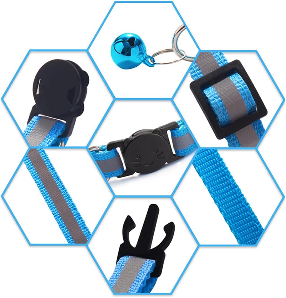 Close up shot of the plastic quick release safety buckle on a nylon pet collar