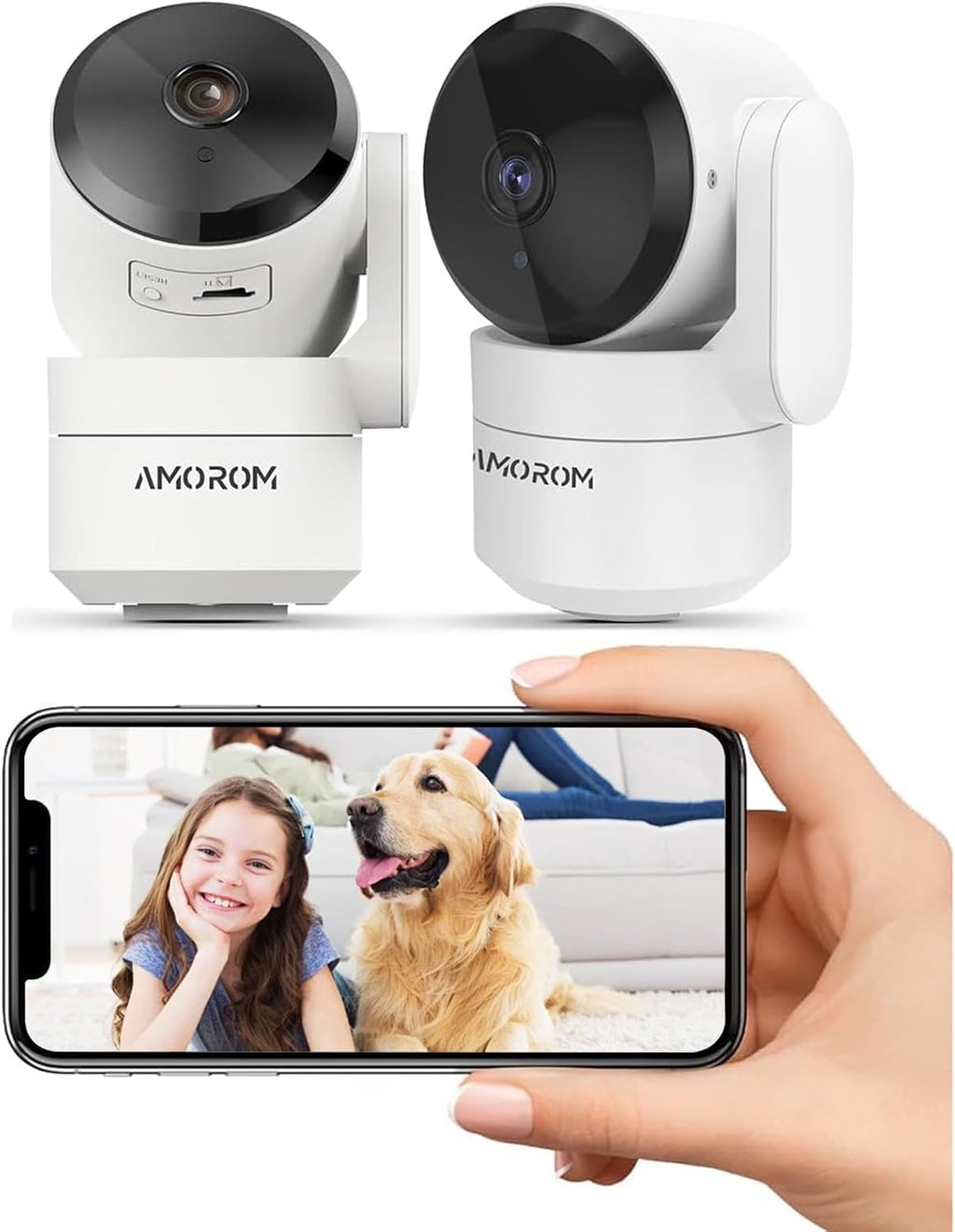 Amorom 360 degree indoor security camera front view