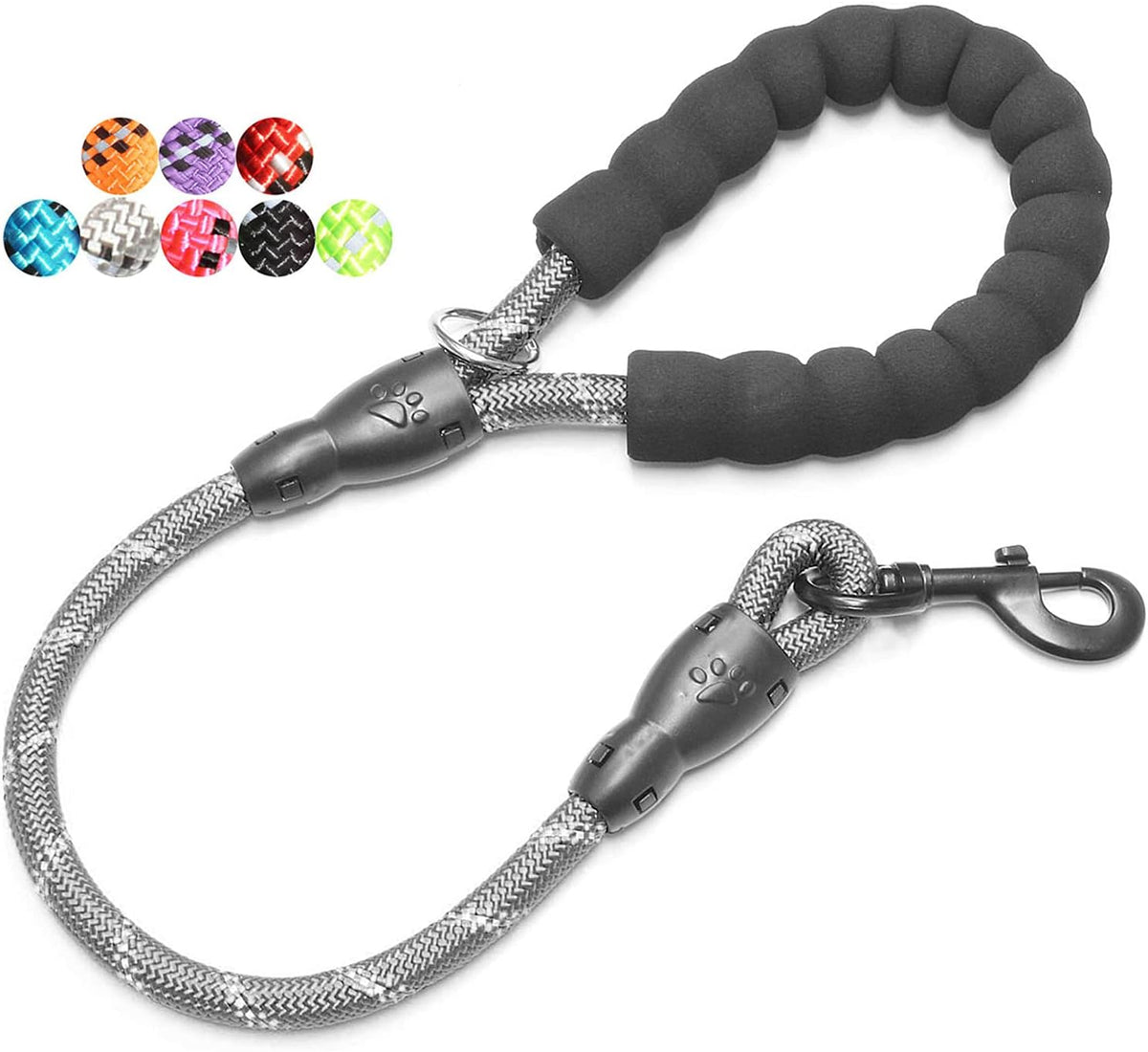BAAPET 2/4/5/6 FT Dog Leash with Comfortable Padded Handle and Highly Reflective Threads for Small Medium and Large Dogs (5FT-1/2'', Black) - Image 12