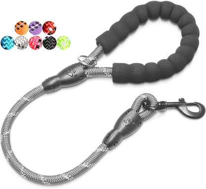BAAPET 2/4/5/6 FT Dog Leash with Comfortable Padded Handle and Highly Reflective Threads for Small Medium and Large Dogs (5FT-1/2'', Black) - Image 12