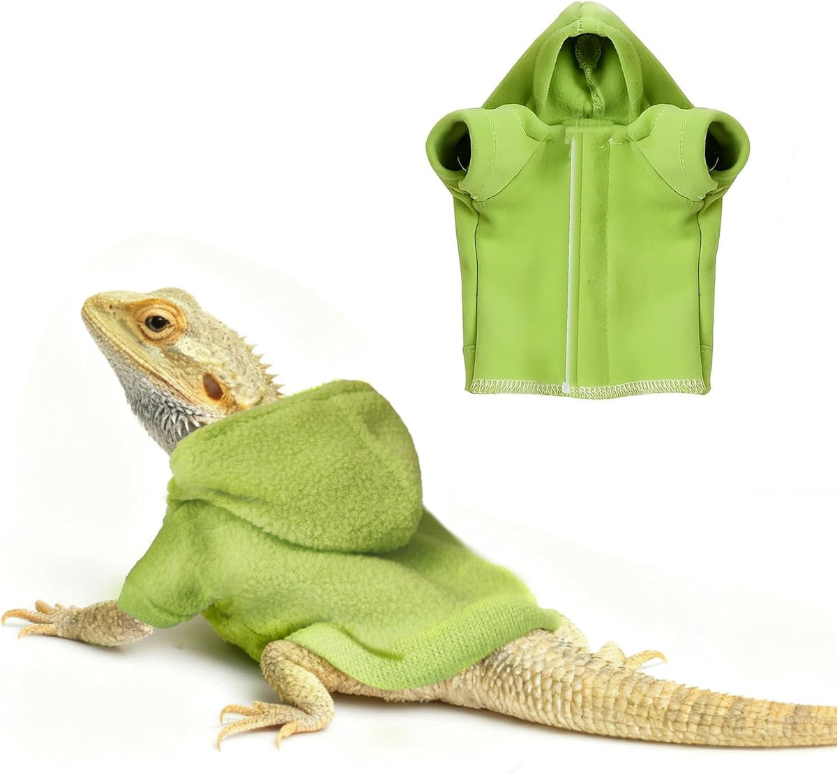 Lizard Clothes for Bearded Dragons Reptile Apparel Handmade Cotton Material Hoodies Gift for Lizards, Bearded Dragons, Crested Geckos, and ChameleonsYellow - Image 9