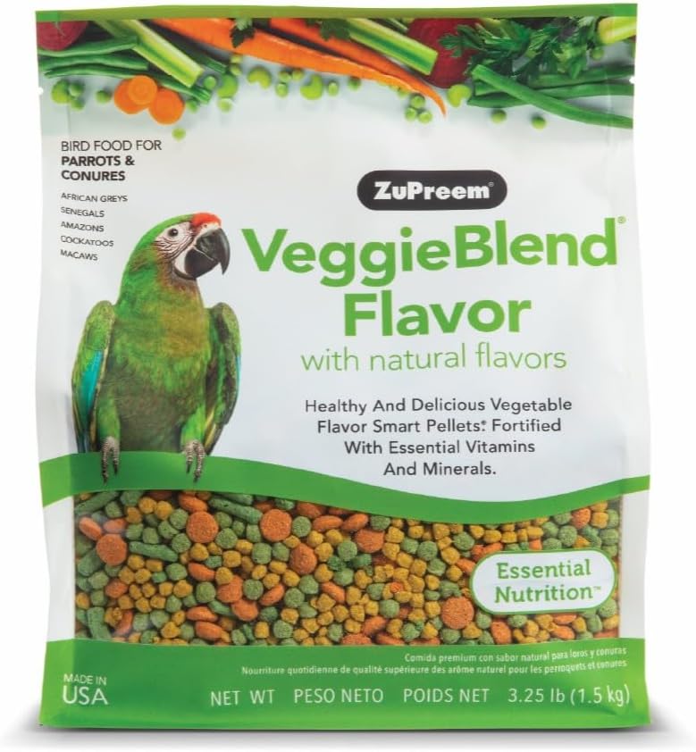 ZuPreem FruitBlend Bird Pellets, Daily Bird Food for Parrot, Conure, Caique, African Grey, Eclectus, Small Cockatoo, Core Nutrition for Medium Large Birds, Parrot Food (ML, 3.5 lbs) - Image 11