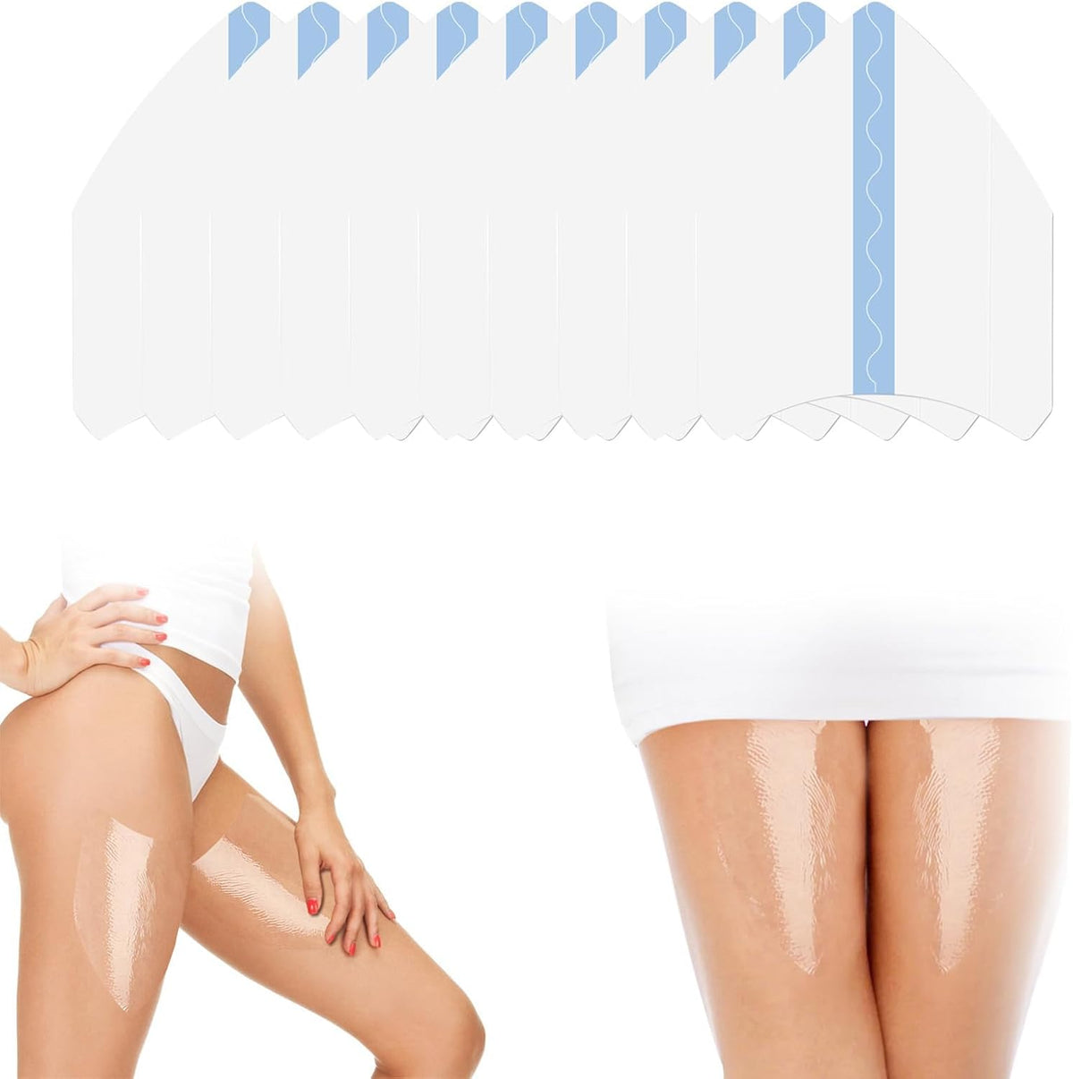 Tflaoh Lift and Glow Patches for Legs front view showing transparent packaging