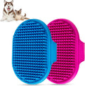 Aoche pet bath brush blue and rose pack front view