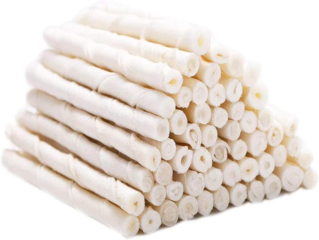MON2SUN Dog Rawhide Twist Sticks Natural 5 Inch Thin Sticks Rawhide Chews Treats for Puppy and Small Dogs 120 Count - Image 12