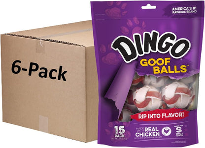 Dingo Goof Balls 15 Count, Premium Rawhide Treats For Small Dogs, Made With Real Chicken 15-Count - Image 10