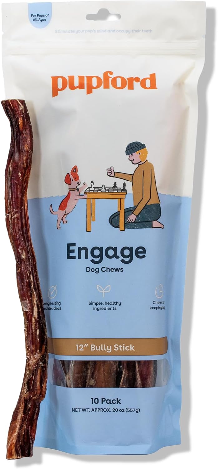 Pupford Thick Bully Sticks for Dogs & Puppies, Smoked for Improved Smell, Natural, Long-Lasting, Single Ingredient Chews for Small & Medium Breeds (6", 4 Count) - Image 11