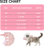 Touchdog pink waterproof Elizabethan collar for cats adjustable neck protection.
