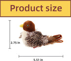DABATO realistic bird plush cat toy being played with by a feline
