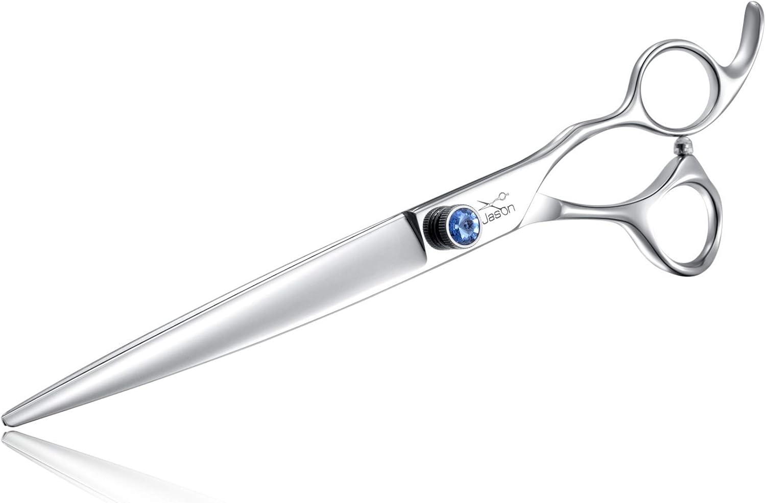 JASON Curved Dog Grooming Scissors - 8" Ergonomic Pets Cats Trimming Shears with Offset Handle and a Jewelled Screw for Right Handed Groomers Long Sharp Comfortable Christmas Gift - Image 11