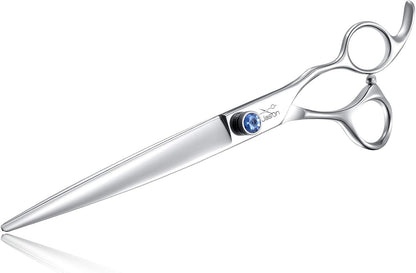JASON Curved Dog Grooming Scissors - 8" Ergonomic Pets Cats Trimming Shears with Offset Handle and a Jewelled Screw for Right Handed Groomers Long Sharp Comfortable Christmas Gift - Image 11