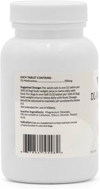 V.E.T. Pharmaceuticals DL Methionine 150 tablets dietary supplement label showing active ingredients