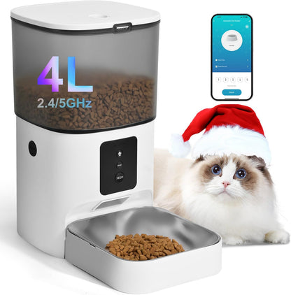 Andoll Home automatic cat feeder matte white front view