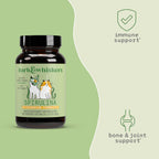 Side view of Dr. Mercola SpiruGreen bottle showing ingredient information