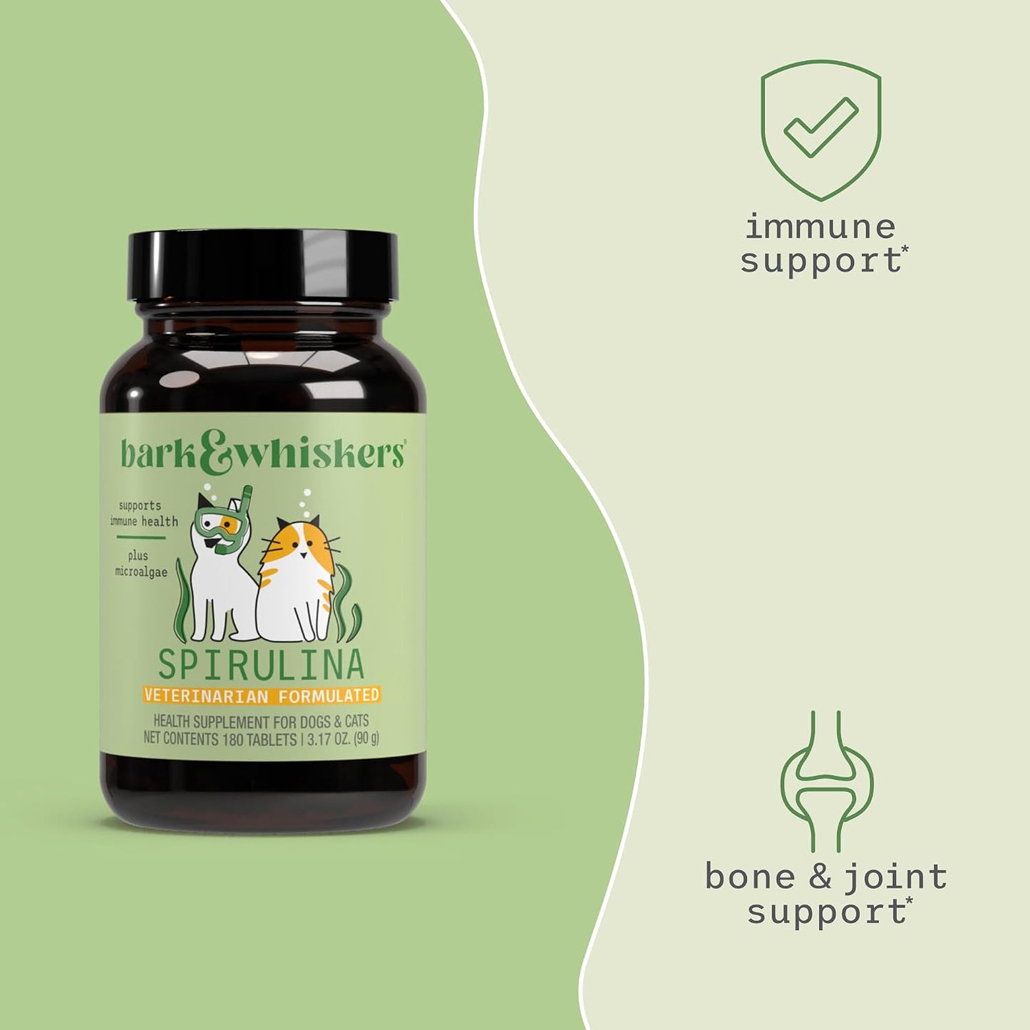 Side view of Dr. Mercola SpiruGreen bottle showing ingredient information