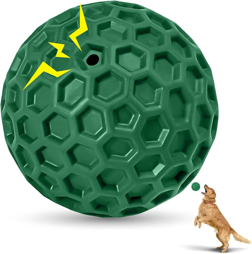 2 Pack Indestructible Squeaky Dog Balls for Aggressive Chewers, Interactive Dog Toys for Teething, Relieving Anxiety. Chew Toy for Large, Medium Breeds, Outdoor Rubber Balls. - Image 15