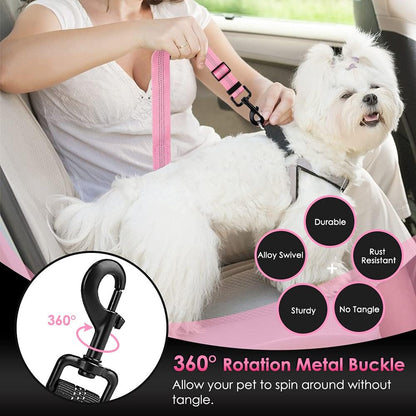 SlowTon pet car leash attached to harness