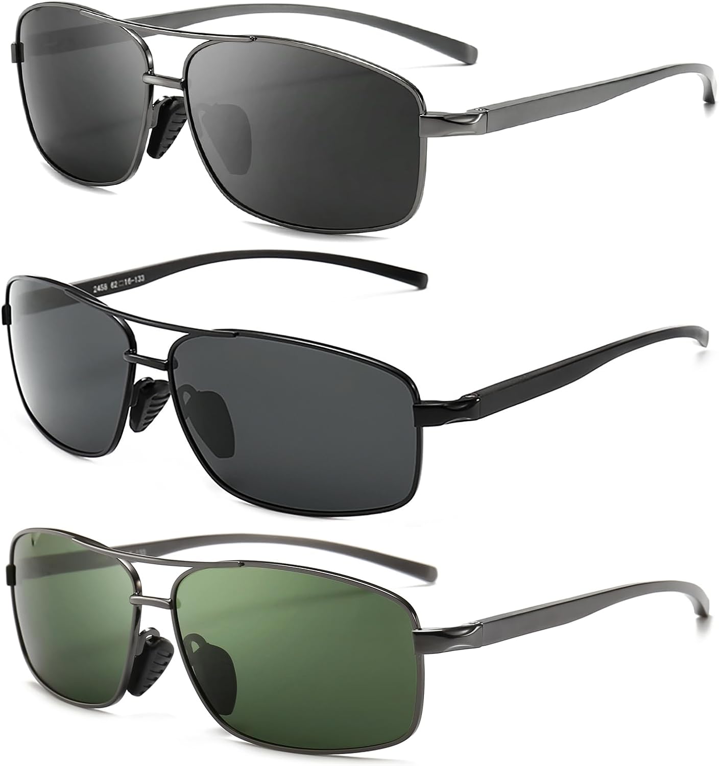 SUNGAIT Ultra Lightweight Rectangular Polarized Sunglasses Men UV400 Protection - Image 13