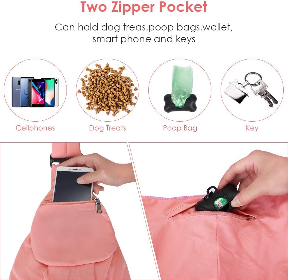 Lukovee dog purse with drawstring mesh opening