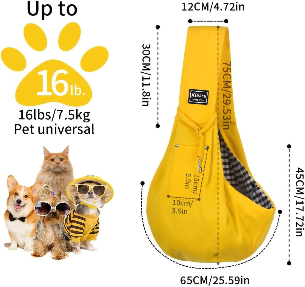 Foldable pet travel bag showing breathable fabric and safety buckle