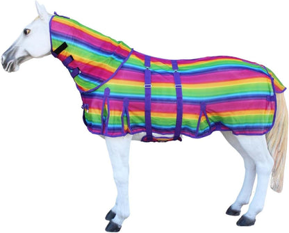 Challenger equestrian horse sheet rear view emphasizing the protective tail cover design