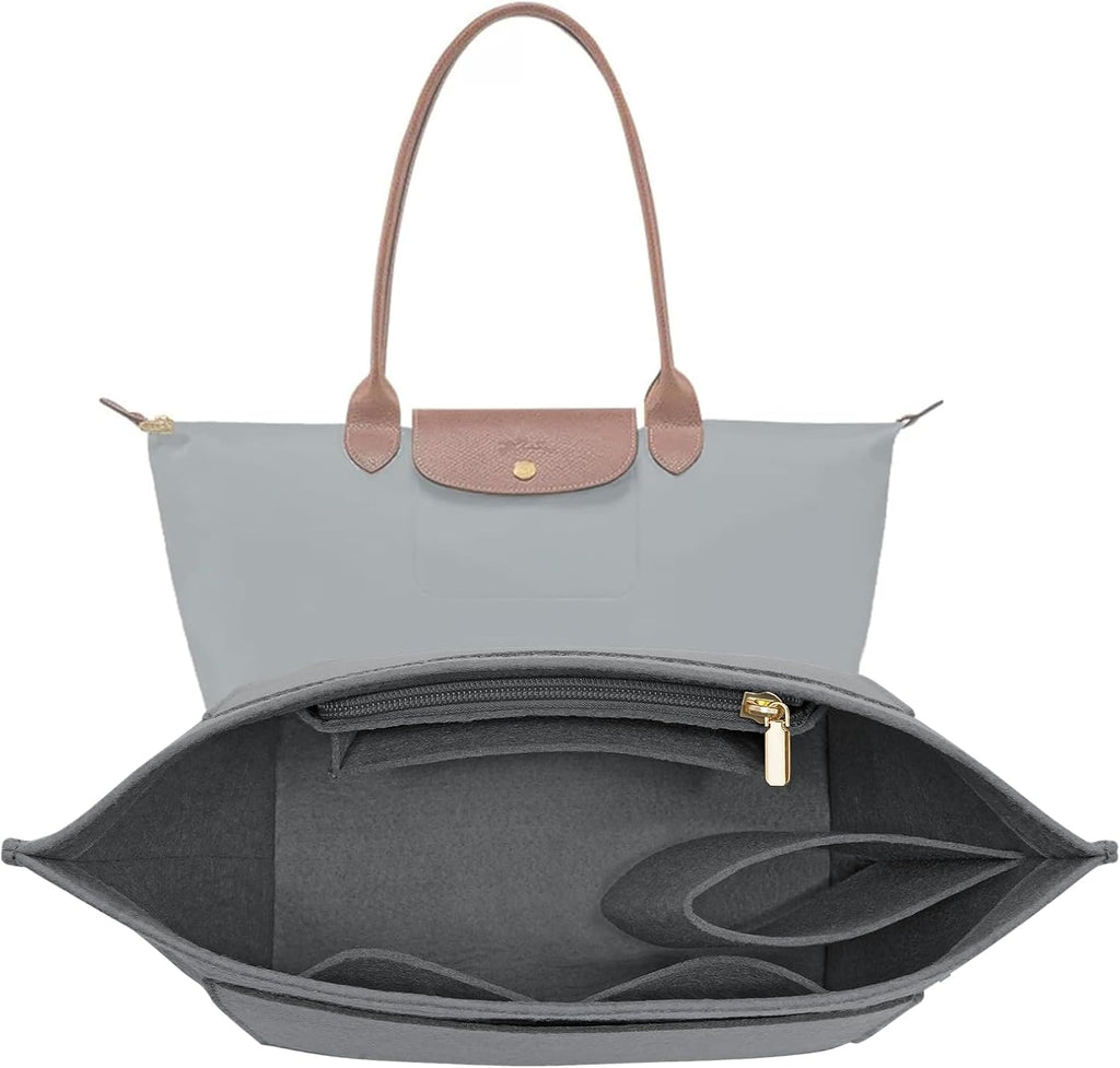 LOUKAYCCI Felt Purse Organizer Insert for Longchamp Le Pliage L Handbag Insert (Large, Black) - Image 9