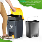Rust proof stainless steel rake and shovel set for pet waste removal