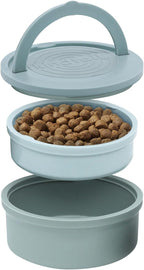 KindTail Dog Travel Bowls - Set of 2 Portable Pet Food & Water Dishes with Lid & Handle - Each Nesting Container Includes a Non-Slip Silicone Base - Microwave & Dishwasher Safe - BPA & Toxin-Free - Image 10