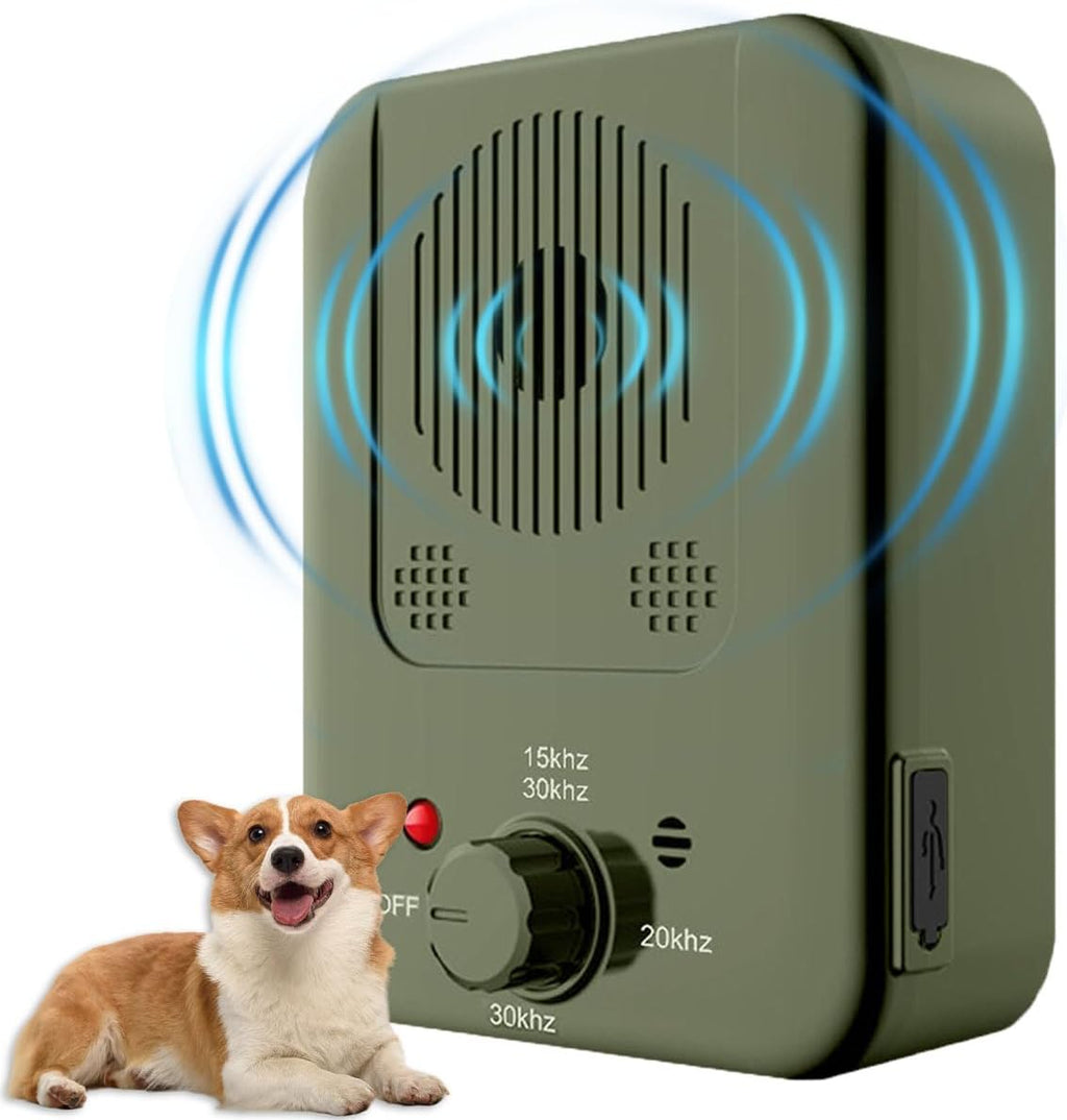 Generic ultrasonic anti barking device green front view