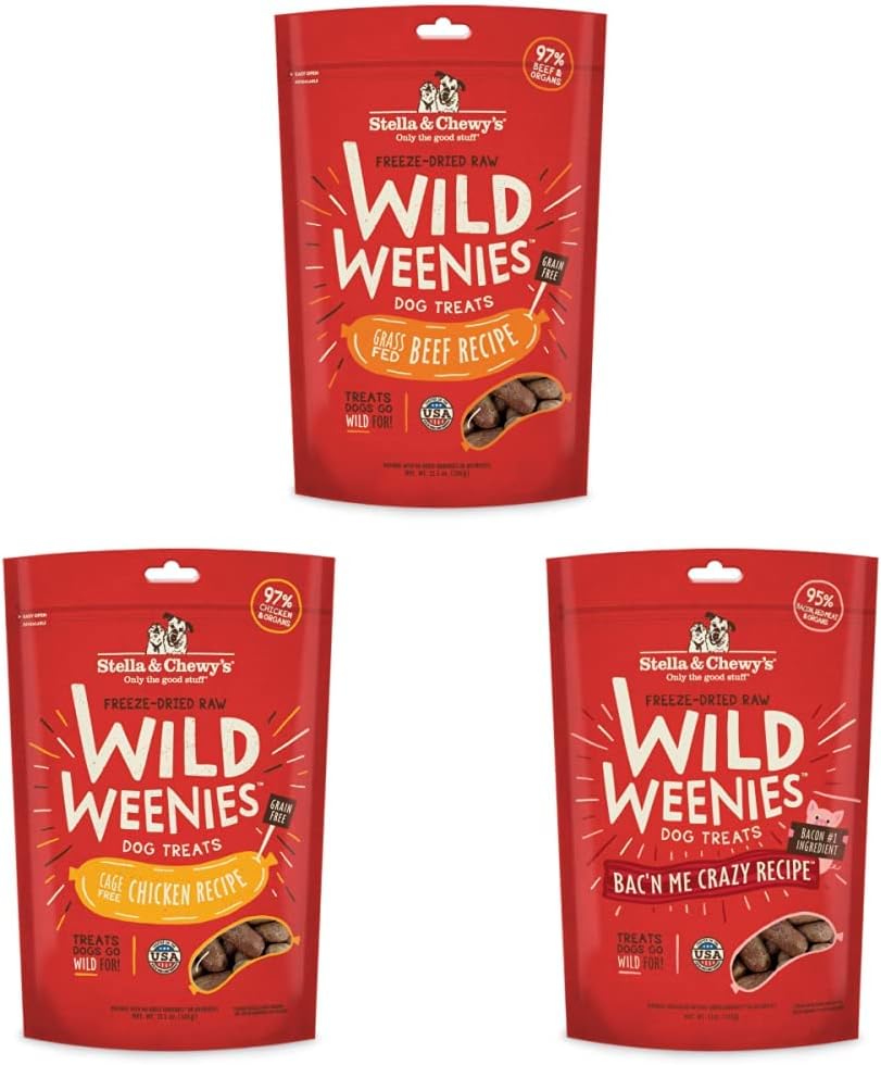 Stella & Chewy's Freeze-Dried Raw Wild Weenies Dog Treats - High-Protein Training Treats for Dogs & Puppies - All-Natural Chicken Recipe with 97% Meat & Organs - USA Made - 3.25 oz Bag - Image 9