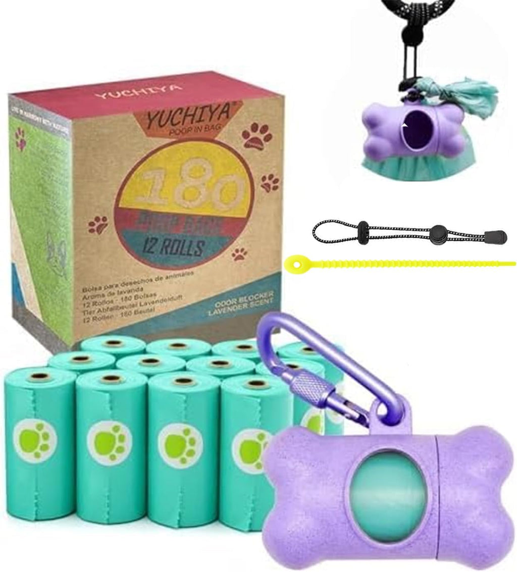 Dog Poop Pickup Bags Holder Dispenser with 1 Roll Random Color Leak-proof Scented Doggy Waste Bags and Carabiner with Safety Lock Plus Hook and Loop Fastener Never Loose on Leash Lead Again (Pink) - Image 11