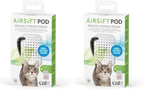 Catit Airsift filter pad kit highlighting thirty day odor protection for multi cat homes.