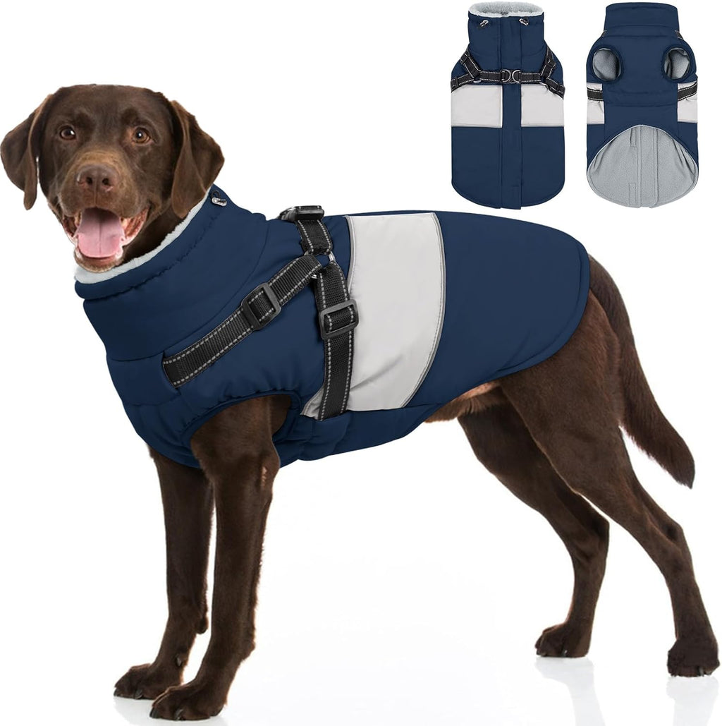 Dog Winter Coat, Waterproof Dog Coat Jacket with Harness for Medium Breeds Boys Girls, Reflective Fleece Lined Pet Snow Jacket Sweaters for Pug, Jack Russel, Boston Terrier, Pink M - Image 11