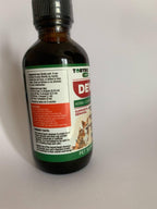 Weight based dosage guide view of pet herbal detox supplement
