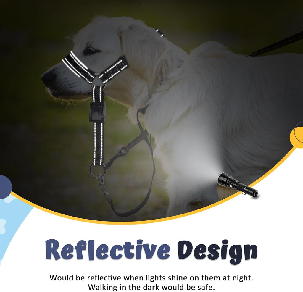 Soft padding detail on a gentle head halter style dog collar